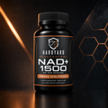 HARDYARD NAD+ 1500 capsule bottle in the signature black and copper studio setting